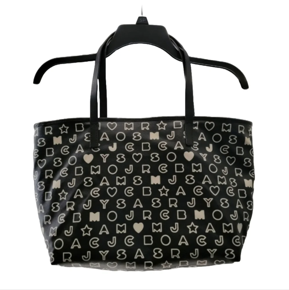 Marc by Marc Jacobs monogrammed PVC leather strap tote bag
